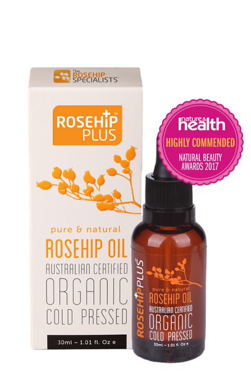 RosehipPlus Rosehip Oil Cold Pressed Certified Organic (30mL)
