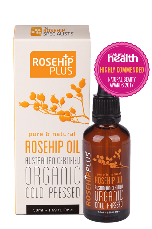 RosehipPlus Rosehip Oil Cold Pressed Certified Organic (50mL)