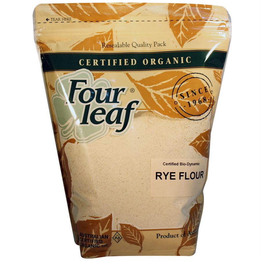 Rye Flour Wholegrain Stoneground Four Leaf Cert. Organic (1kg)