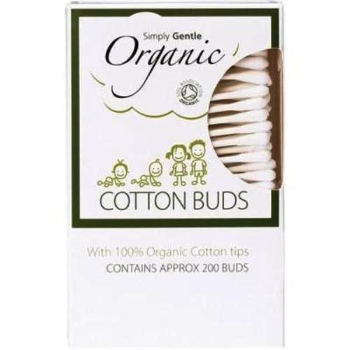 Cotton Buds Organic Cotton Tip Paper Stem Simply Gentle (200)