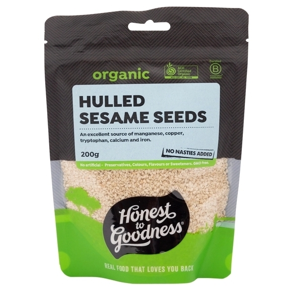 Sesame Seeds Raw Hulled Honest Goodness Certified Organic (200g)