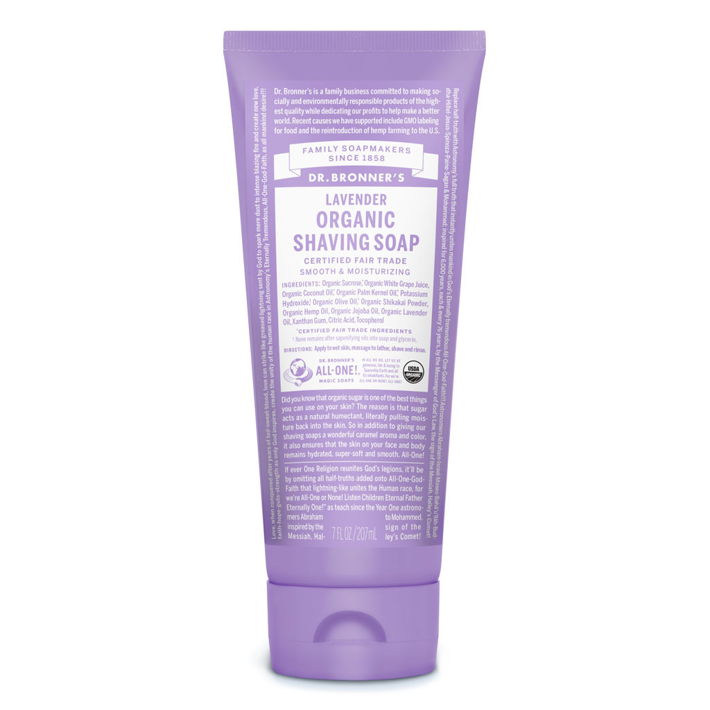 Shaving Gel Lavender Dr Bronner Certified Organic (207mL)