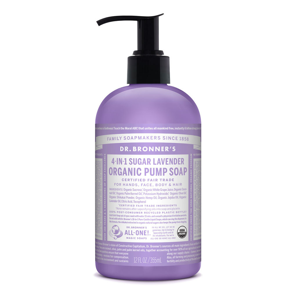 Shikakai Sugar Hand Body Soap Lavender Bronner C.Organic (355ml)