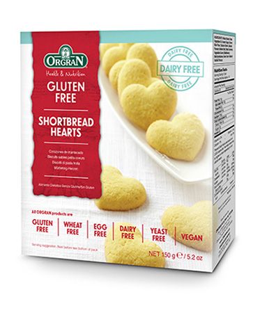 Shortbread Hearts Gluten Free Orgran (250g)