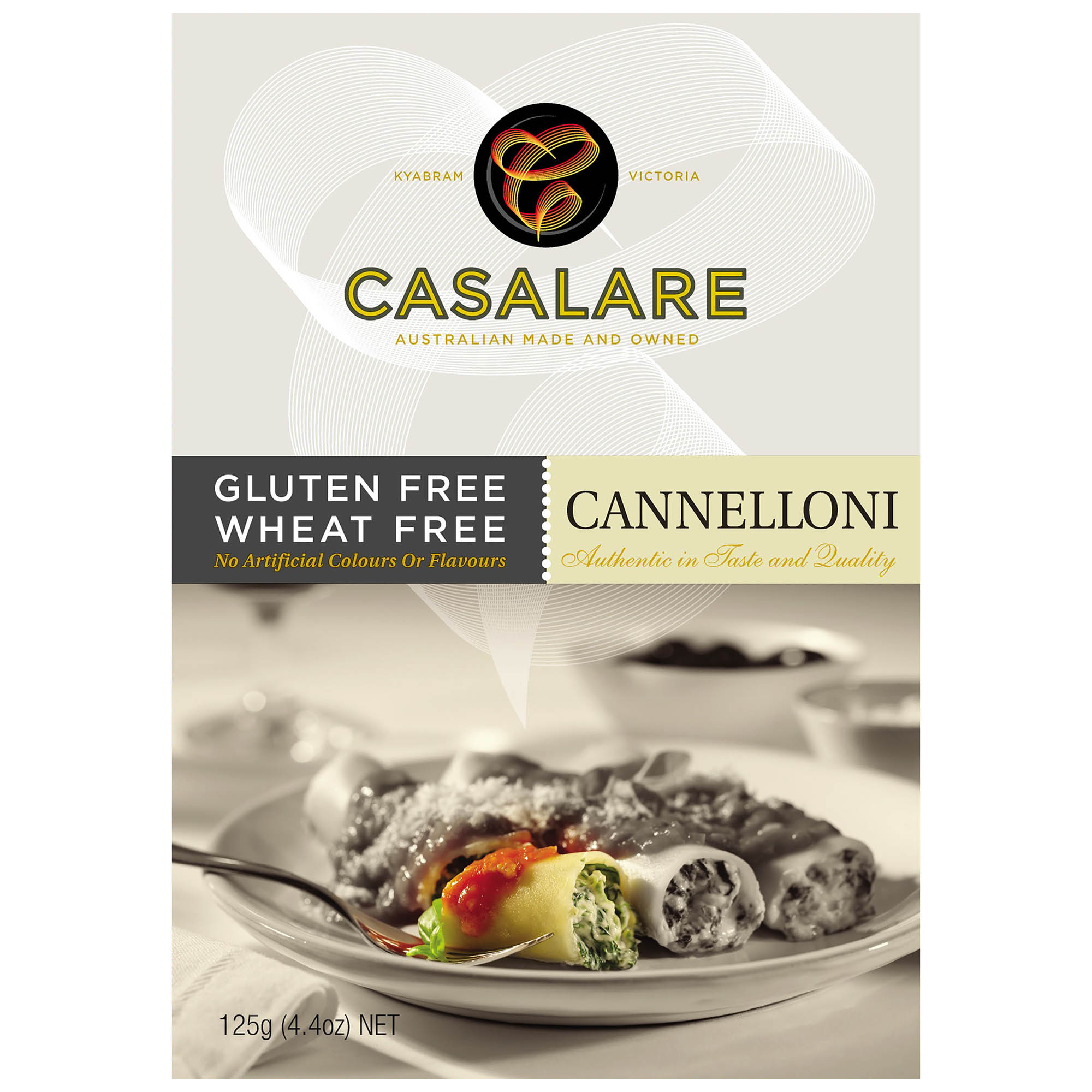 Cannelloni Classic Gluten Wheat Free Casalare (125g,10 tubes)