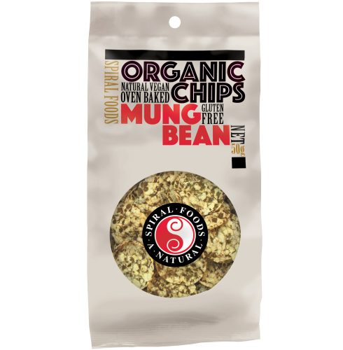 Mung Bean Baked Chips Gluten Free Spiral Certified Organic (50g)