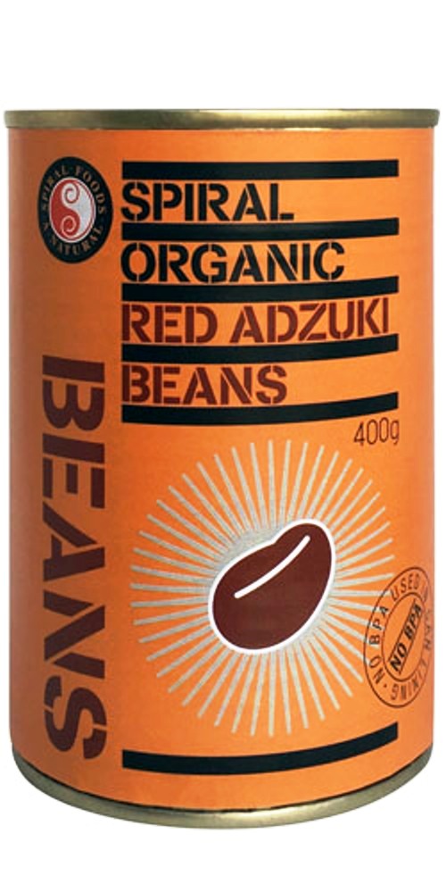 Adzuki Aduki Beans Gluten BPA Free Spiral C. Organic (400g,tin)