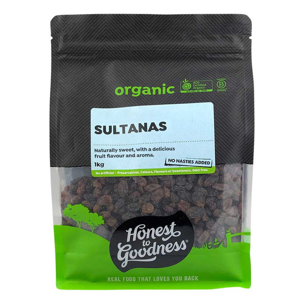 Sultanas Naturally Dried Australian Goodness Cert. Organic (1kg)