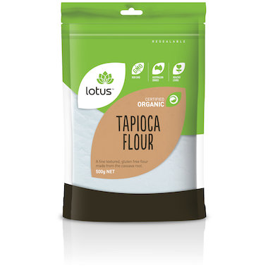 Tapioca Flour Gluten Grain Free Lotus Certified Organic (500g)