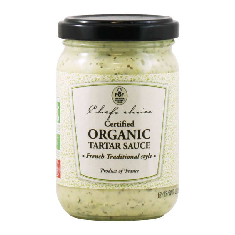 Tartar Sauce French Chefs Choice Certified Organic (185g,glass)