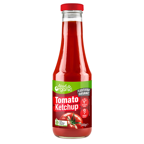 Tomato Ketchup No Sugar Absolute Certified Organic (340g,glass)