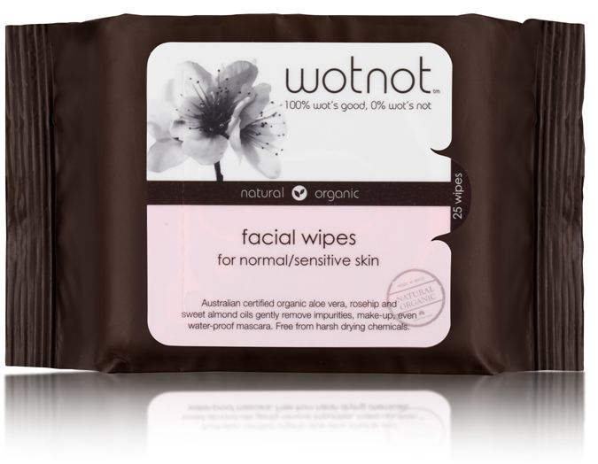 Facial Wipes Normal Sensitive Alcohol Free Bio WOTNOT (25x)