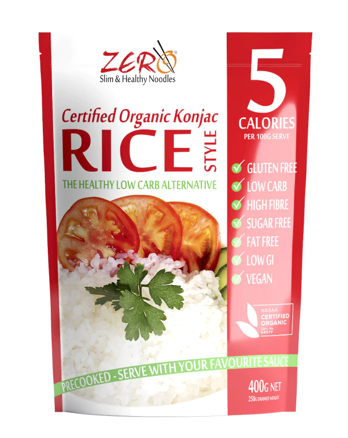Konjac Rice Low Carb Zero Slim Certified Organic (350g)