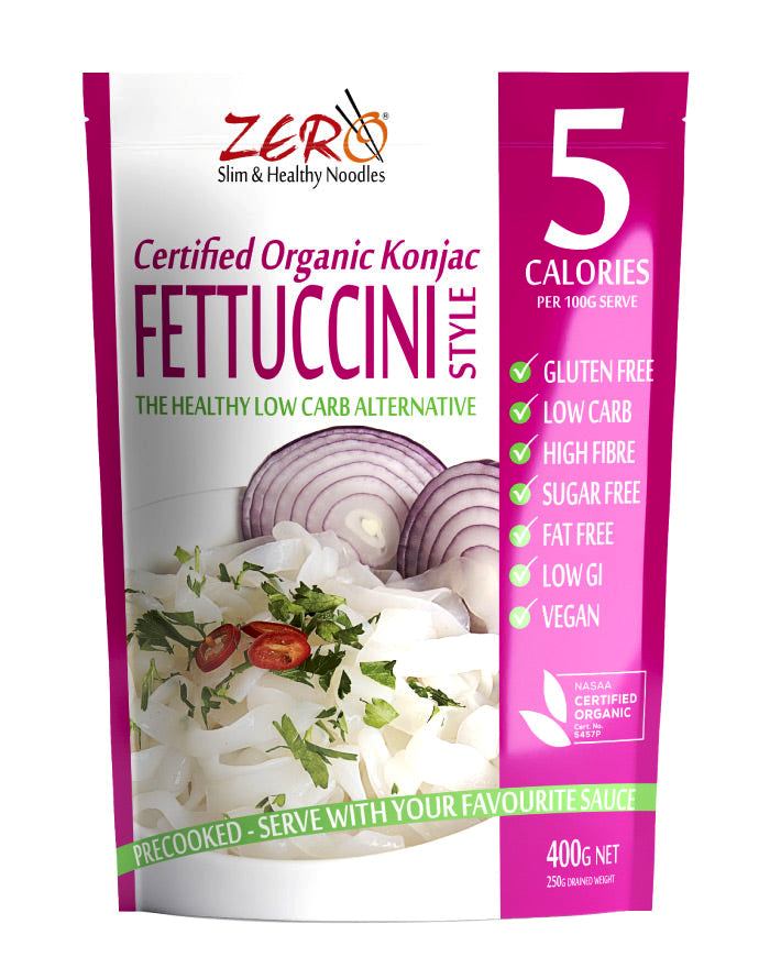 Konjac Fettucine Pasta Noodles Low Carb Zero Slim C.Org. (350g)