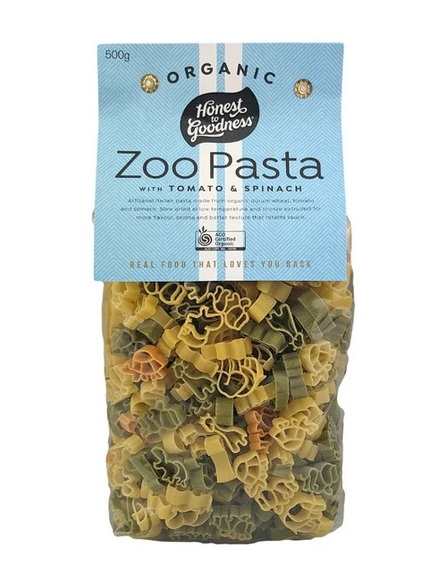 Spinach Tomato Wheat Zoo Pasta Goodness Organic (500g)