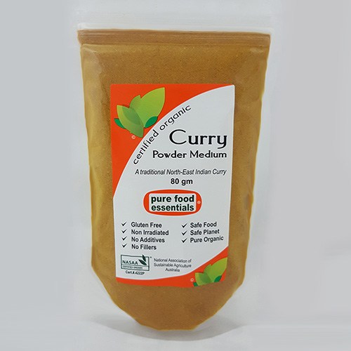 Curry Medium Powder Pure Food Certified Organic (80g,zip)