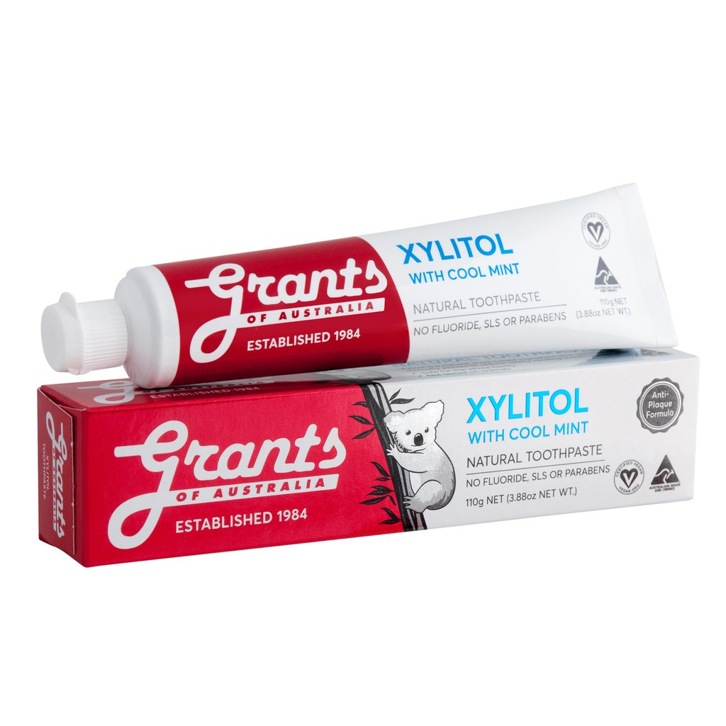 Xylitol Mild Mint Toothpaste SLS Fluoride Free Grants (110g)
