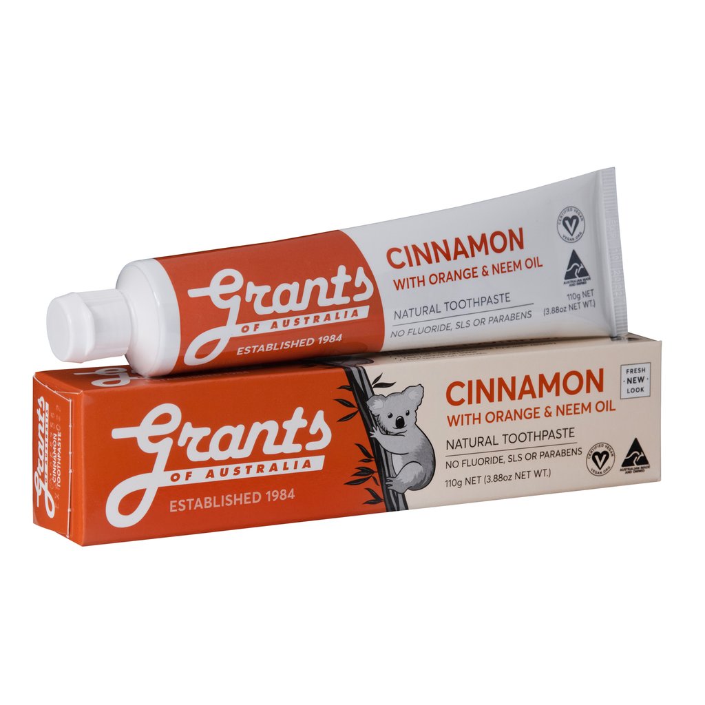 Cinnamon Zest Neem Oil Toothpaste SLS Fluoride Free Grants(110g)