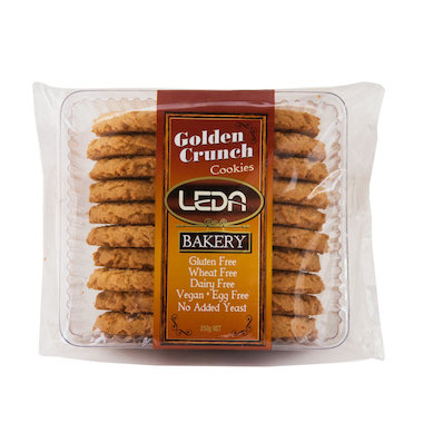 Golden Crunch Coconut Cookies Gluten Free Veg Leda Bakery(250g)