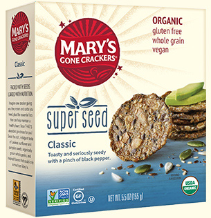 Crackers Super Seed Gluten Free Marys Certified Organic (155g)