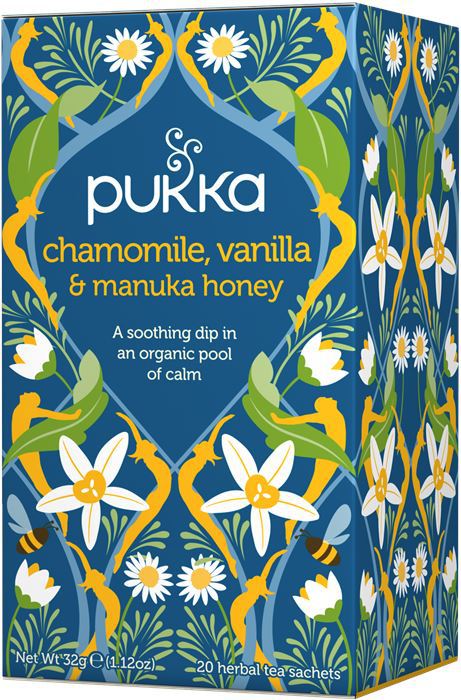 Chamomile Vanilla Manuka Honey Tea Pukka Certified Organic (20s)