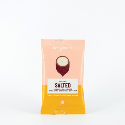 Salted Caramel Chocolate Bar Loving Earth Cert. Organic (30g)