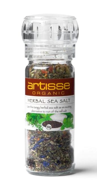 Herbal Sea Salt Certified Organic (65g,glass grinder)