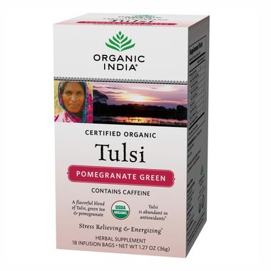 Tulsi Pomegranate Green Tea Organic India C.Organic(36g,18 bags)