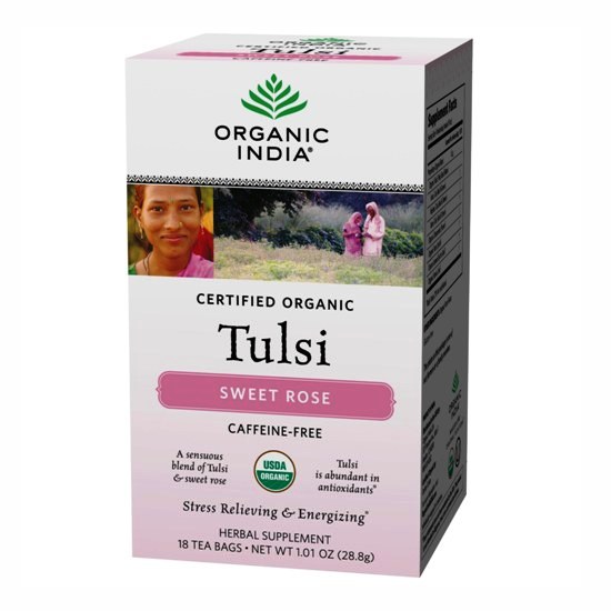 Tulsi Sweet Rose Tea Organic India Certified Organic(29g,18bags)