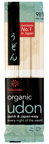 Udon Japanese Noodles Hakubaku Certified Organic (270g)