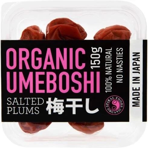Umeboshi Whole Salted Plums Spiral Certified Organic (150g)